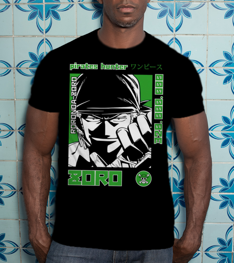 Pirates Hunter Roronoa Zoro 320000000 One Piece Zoro T-Shirt