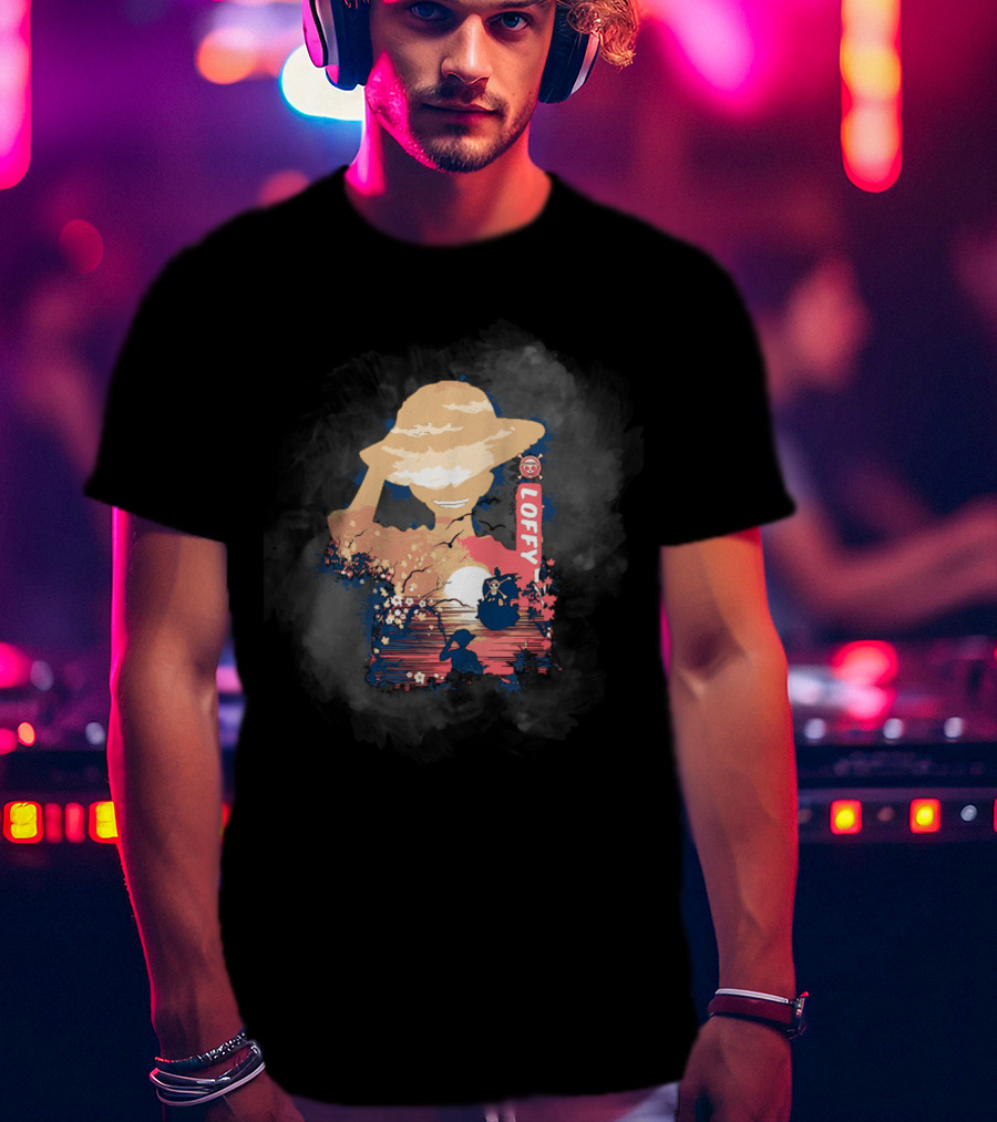 Monkey D Luffy Adventure With King Of The Pirates Story One Piece Sunset Scene T-Shirt