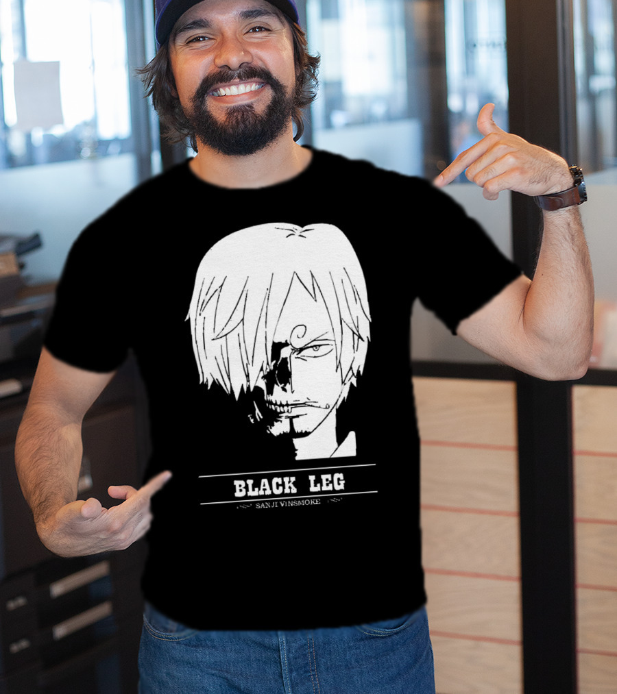 Sanji Vinsmoke Black Leg Anime Character Sketch T-Shirt