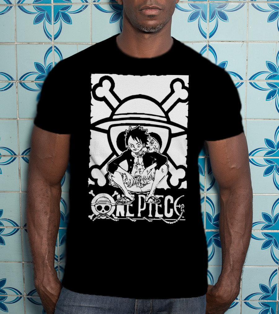 One Piece Straw Hat Luffy Crossbones T-Shirt