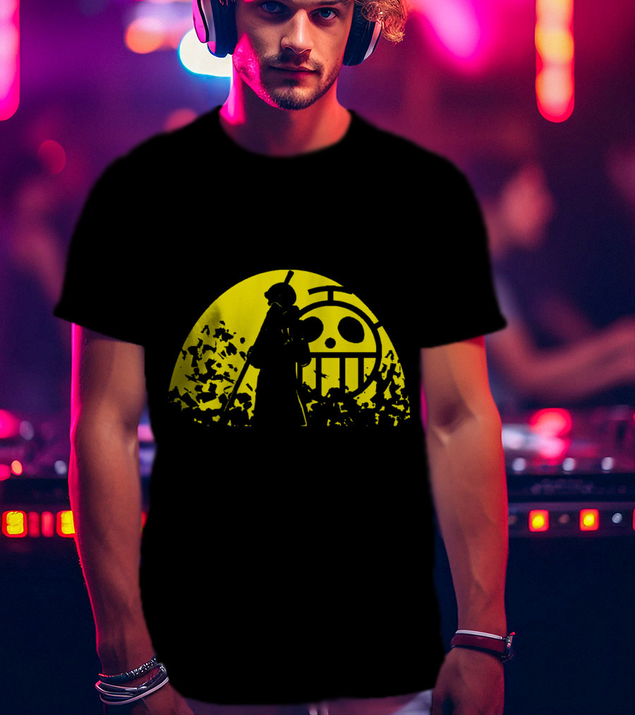 Trafalgar D Water Law One Piece Heart Pirates Jolly Roger Sunset T-Shirt