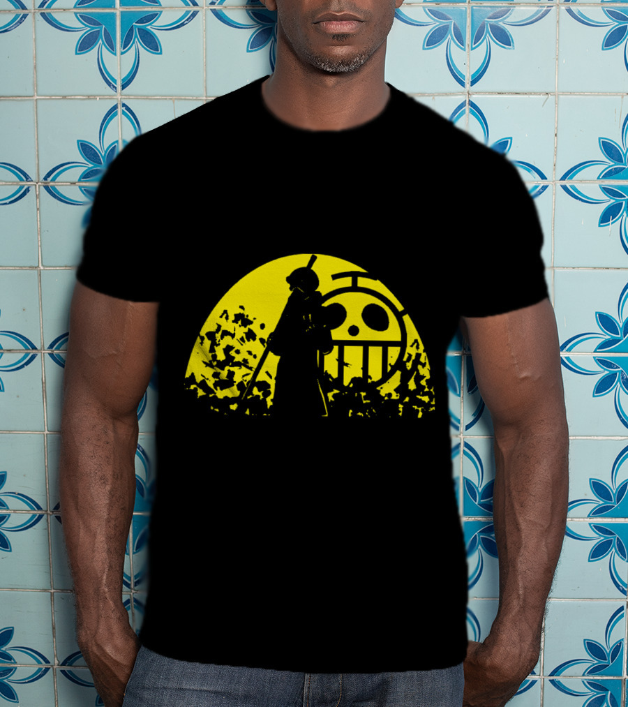 Trafalgar D Water Law One Piece Heart Pirates Jolly Roger Sunset T-Shirt