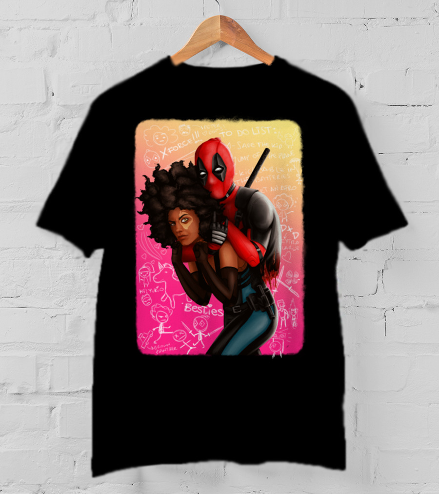 Deadpool And Domino Besties X-Force To Do List T-Shirt