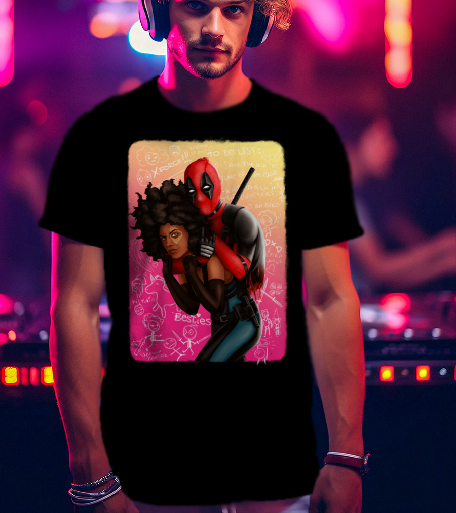 Deadpool And Domino Besties X-Force To Do List T-Shirt