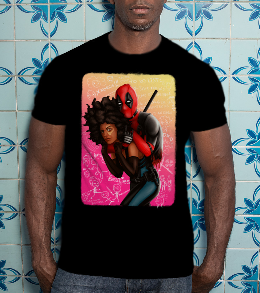 Deadpool And Domino Besties X-Force To Do List T-Shirt