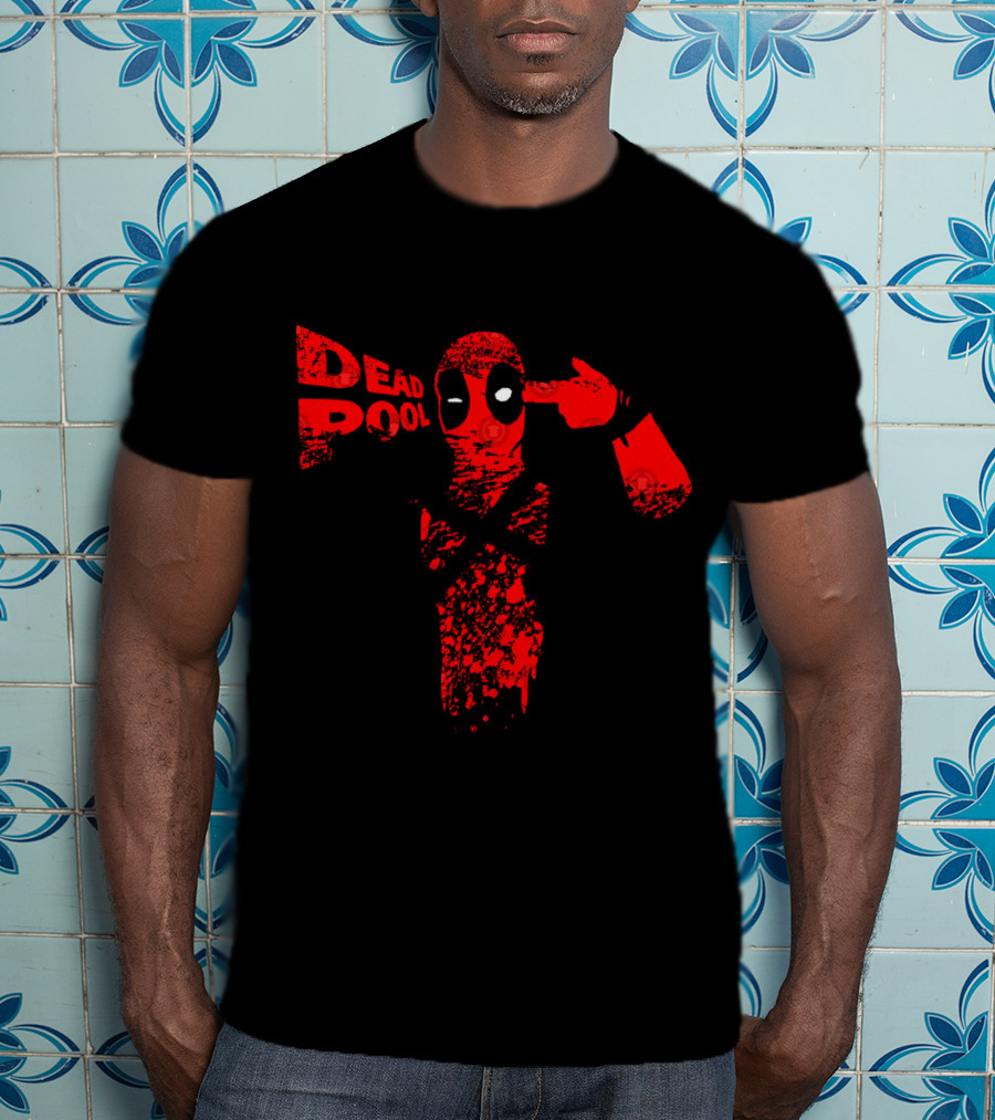 Deadpool Mind Blowing Red Splatter Visual T-Shirt