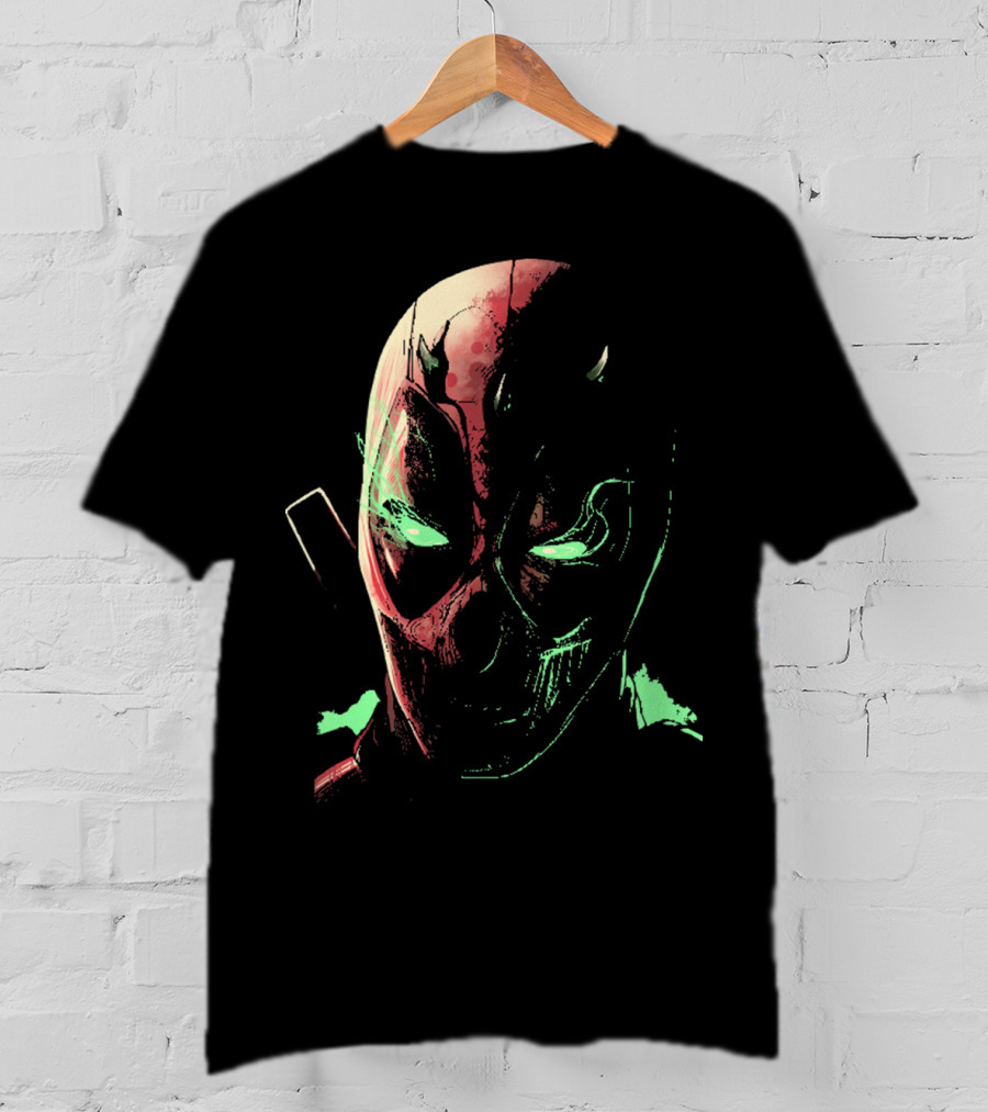 Deadpool Darth Maul Crossover Villainous Face Mashup T-Shirt