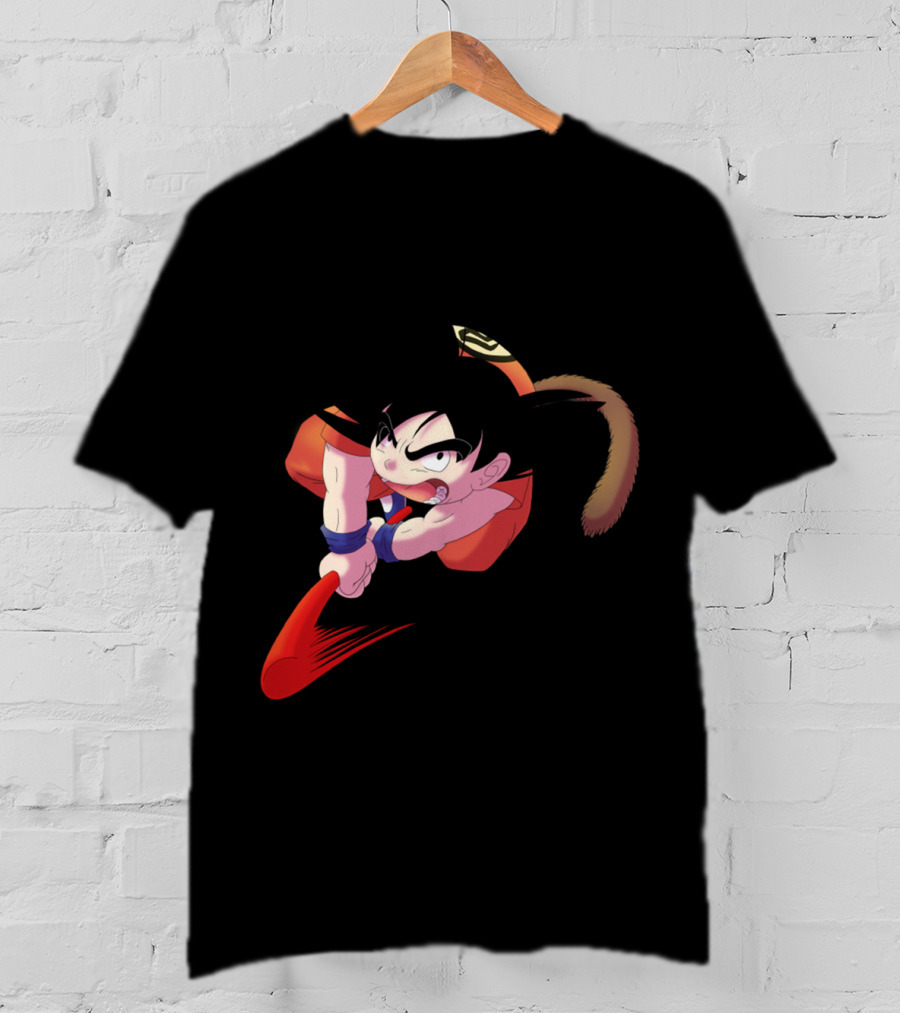 Aerial Attack Goku Dragon Ball Kid Flying Nimbus Power T-Shirt
