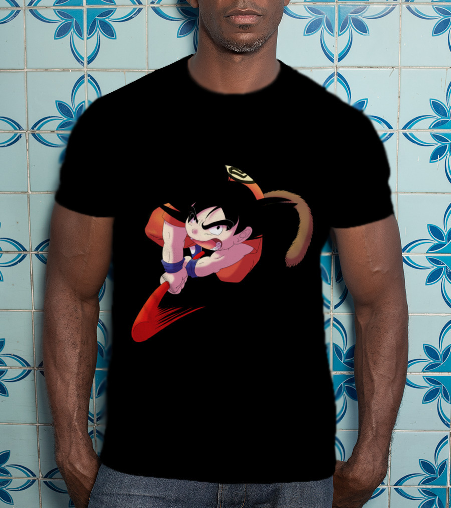 Aerial Attack Goku Dragon Ball Kid Flying Nimbus Power T-Shirt