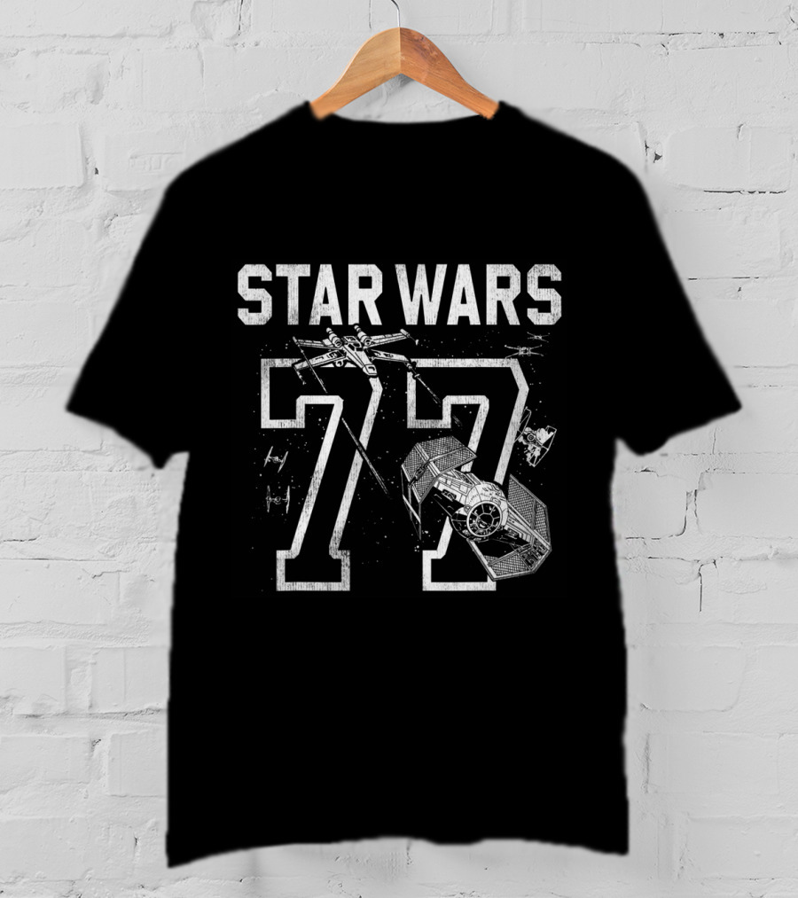 Star Wars 77 X-Wing TIE Fighter Dogfight T-Shirt