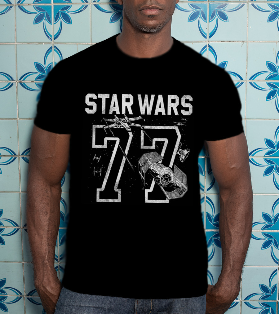 Star Wars 77 X-Wing TIE Fighter Dogfight T-Shirt