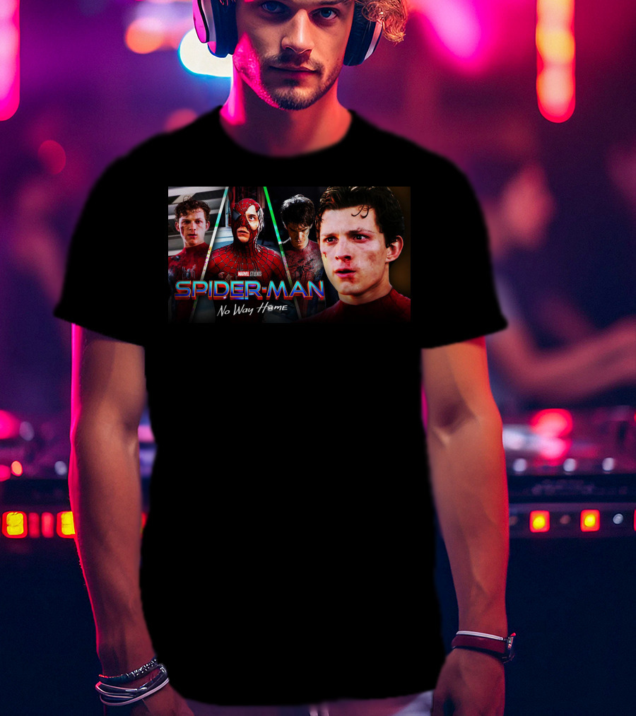 Spider-Man No Way Home Multi-Generation Heroes T-Shirt