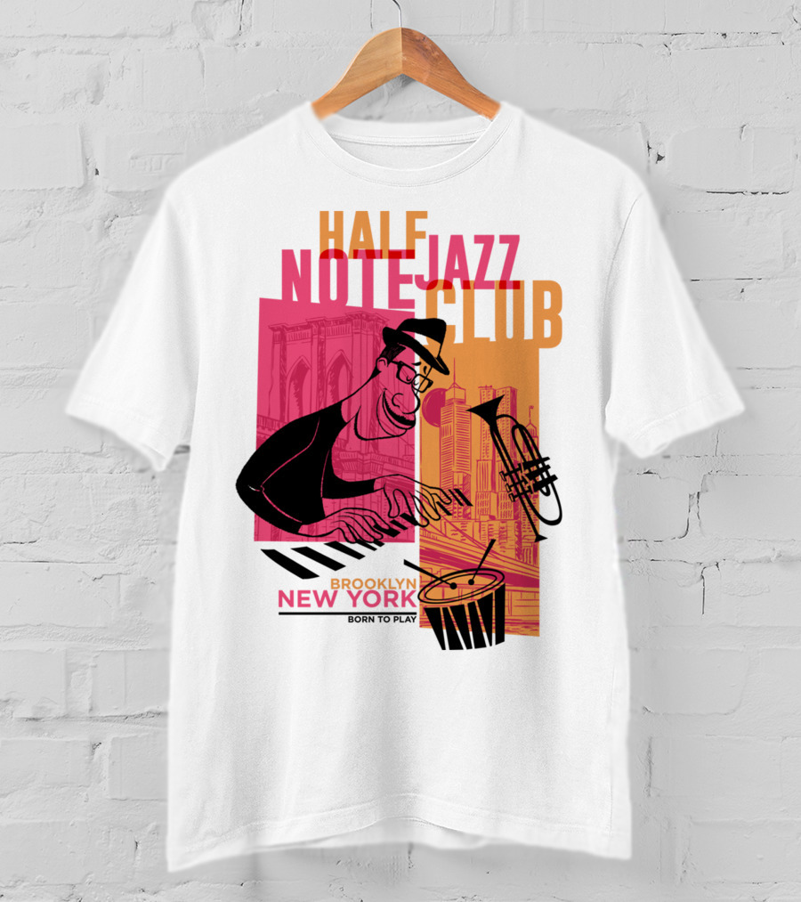 Pixar Soul Half Note Jazz Club Brooklyn New York Born To Play T-Shirt
