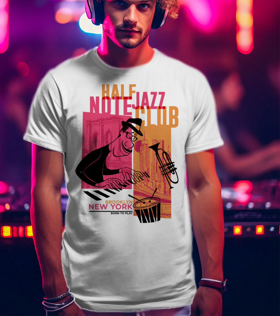 Pixar Soul Half Note Jazz Club Brooklyn New York Born To Play T-Shirt