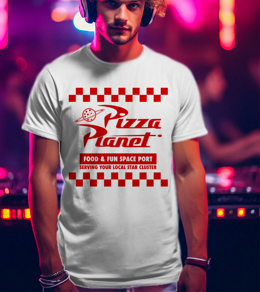 Pizza Planet Disney Pixar Food And Fun Space Port Serving Your Local Star Cluster T-Shirt