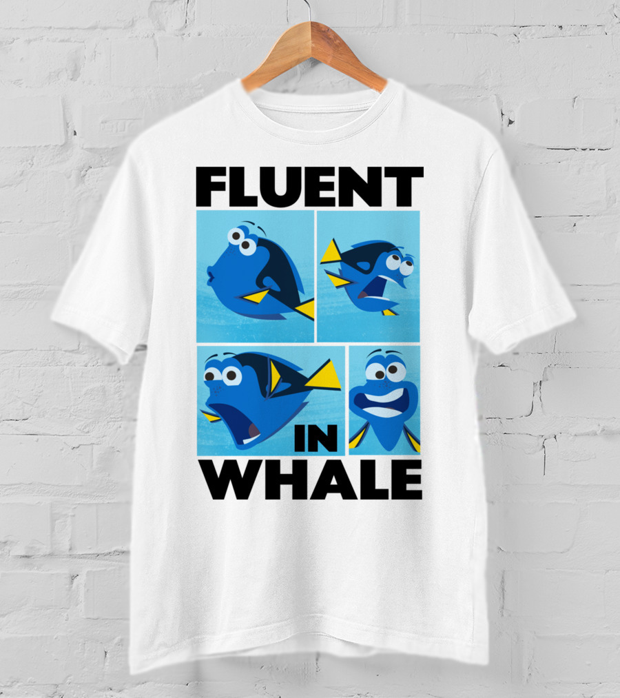 Fluent In Whale Bilingual Dory Ocean Humor T-Shirt
