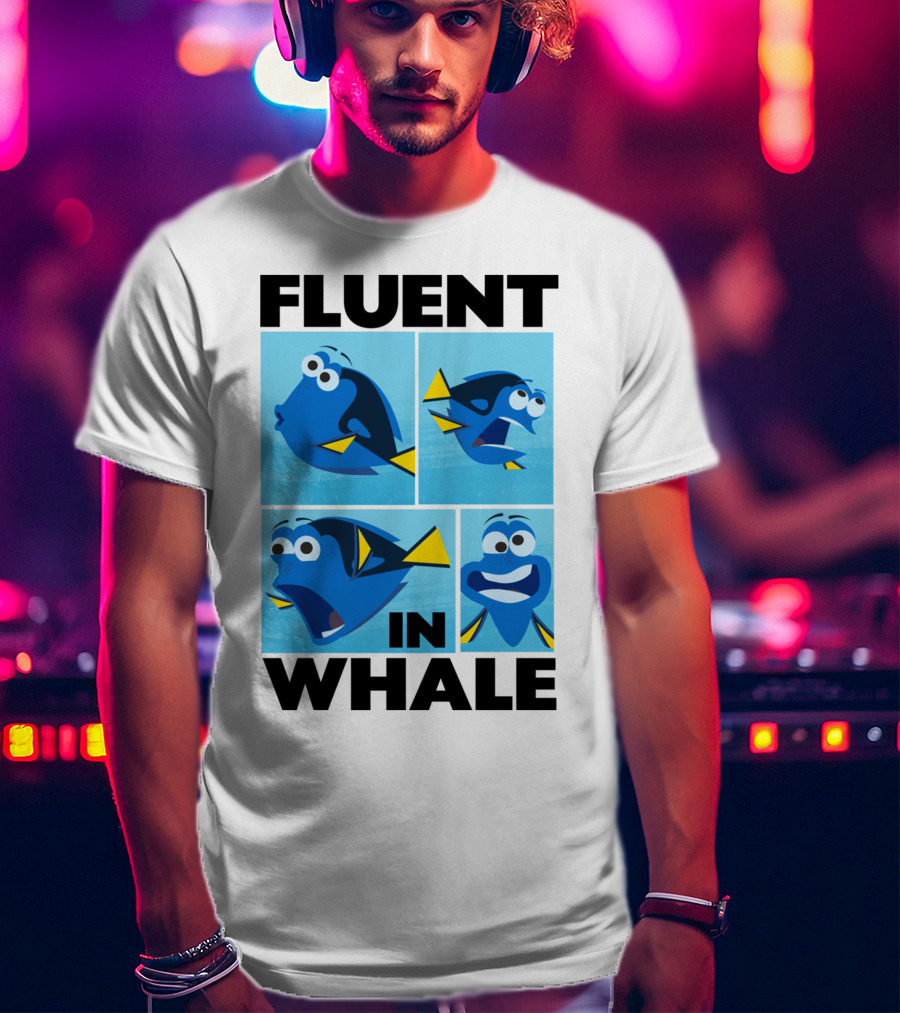 Fluent In Whale Bilingual Dory Ocean Humor T-Shirt