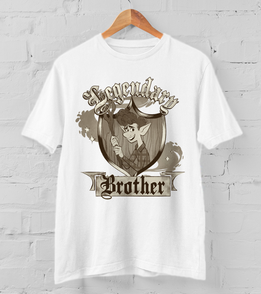 Legendary Brother Ian Onward Disney Pixar Fantasy Shield T-Shirt