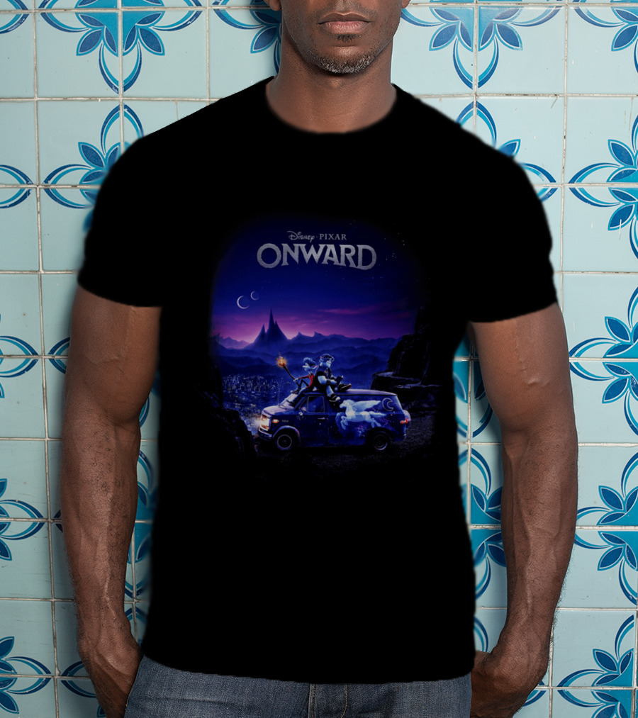 Disney Pixar Onward Ian And Barley Road Trip Scene T-Shirt