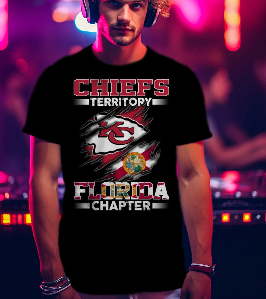 CHIEFS TERRITORY FLORIDA CHAPTER KC Flag Seal T-Shirt