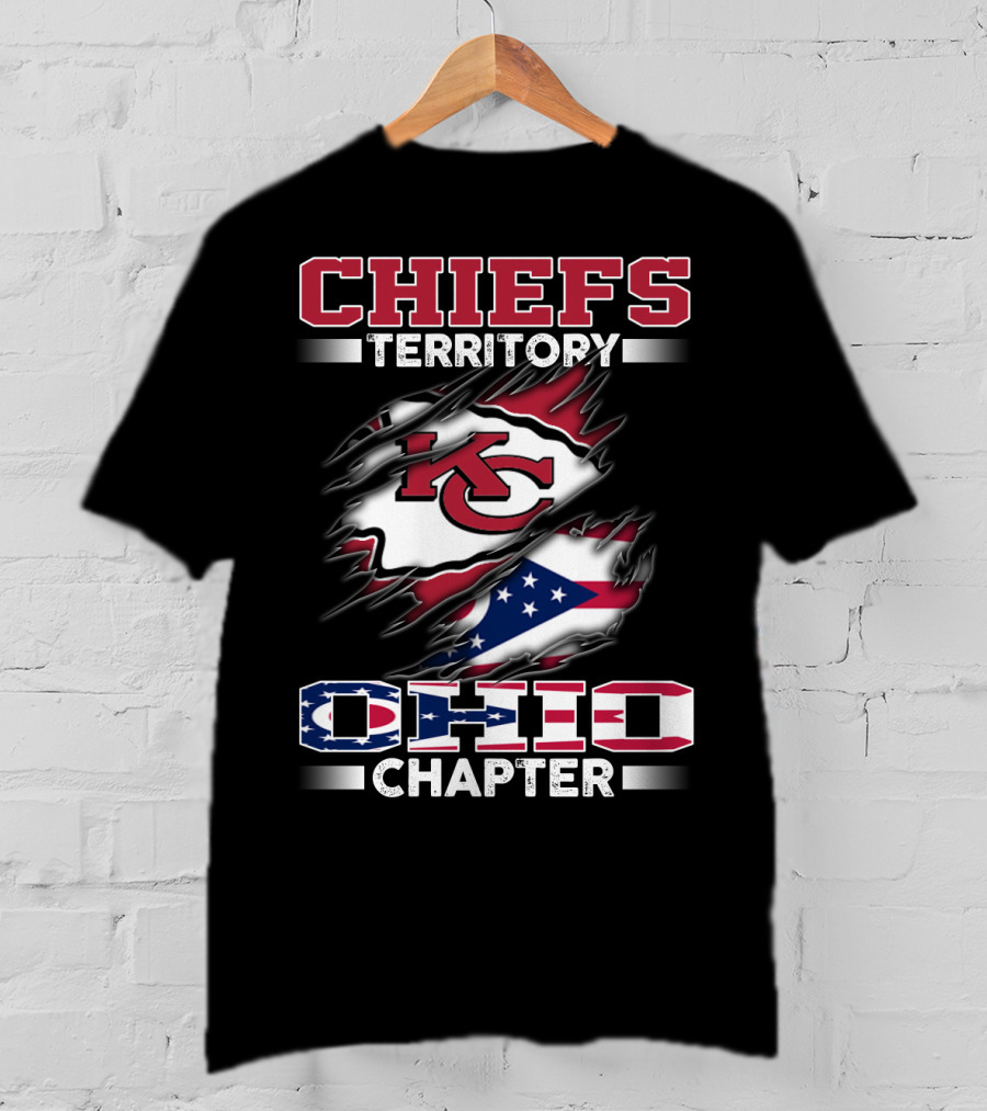 Chiefs Territory Ohio Chapter Kc Logo Flag T-Shirt