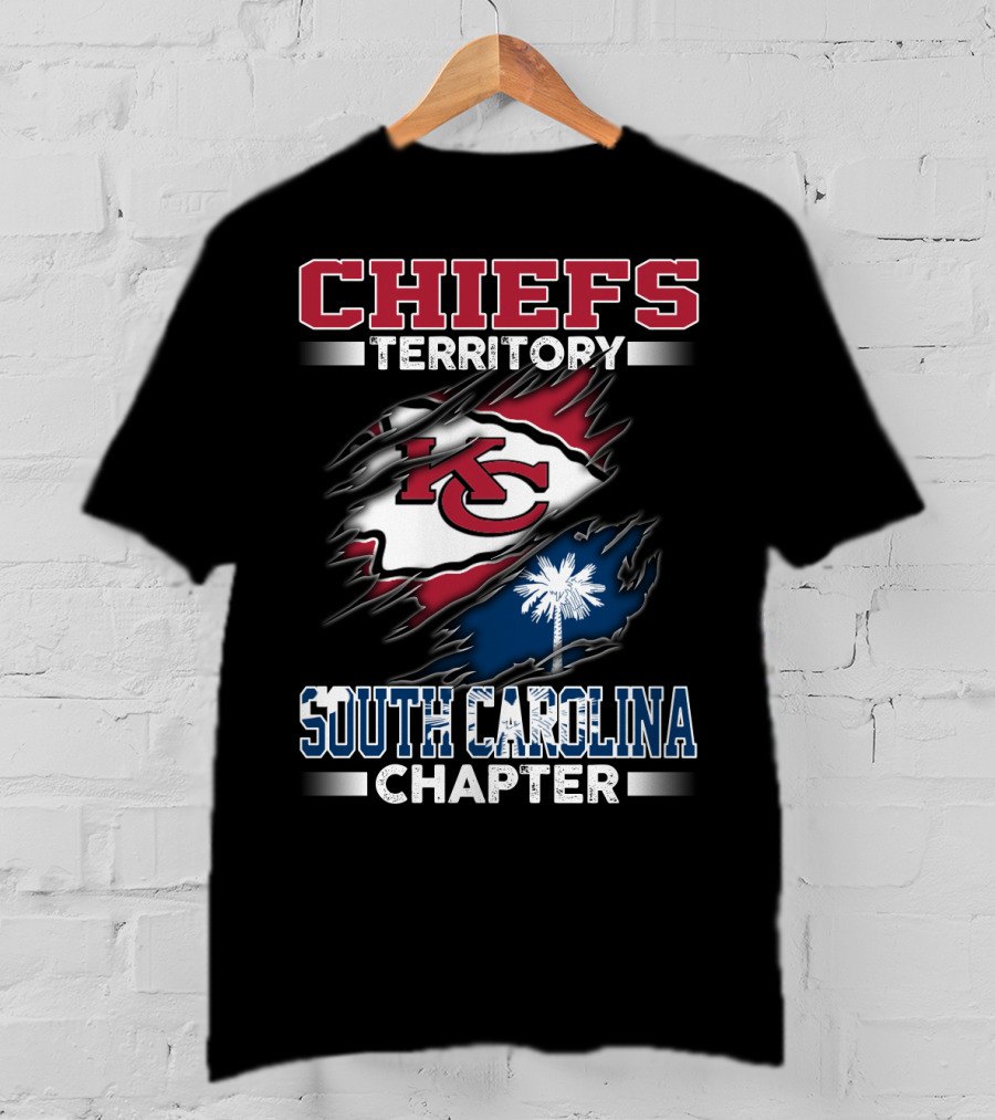CHIEFS Territory South Carolina Chapter KC Logo Palmetto Flag T-Shirt