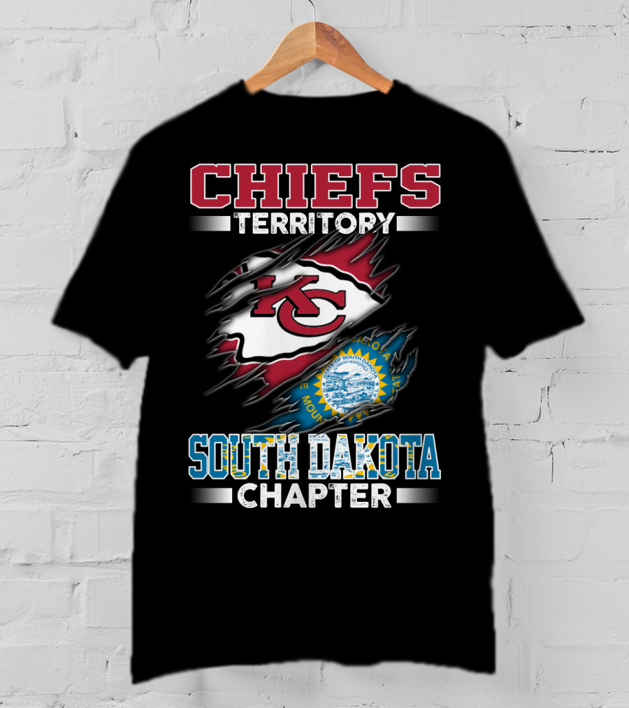 Chiefs Territory South Dakota Chapter Mashup Flag T-Shirt