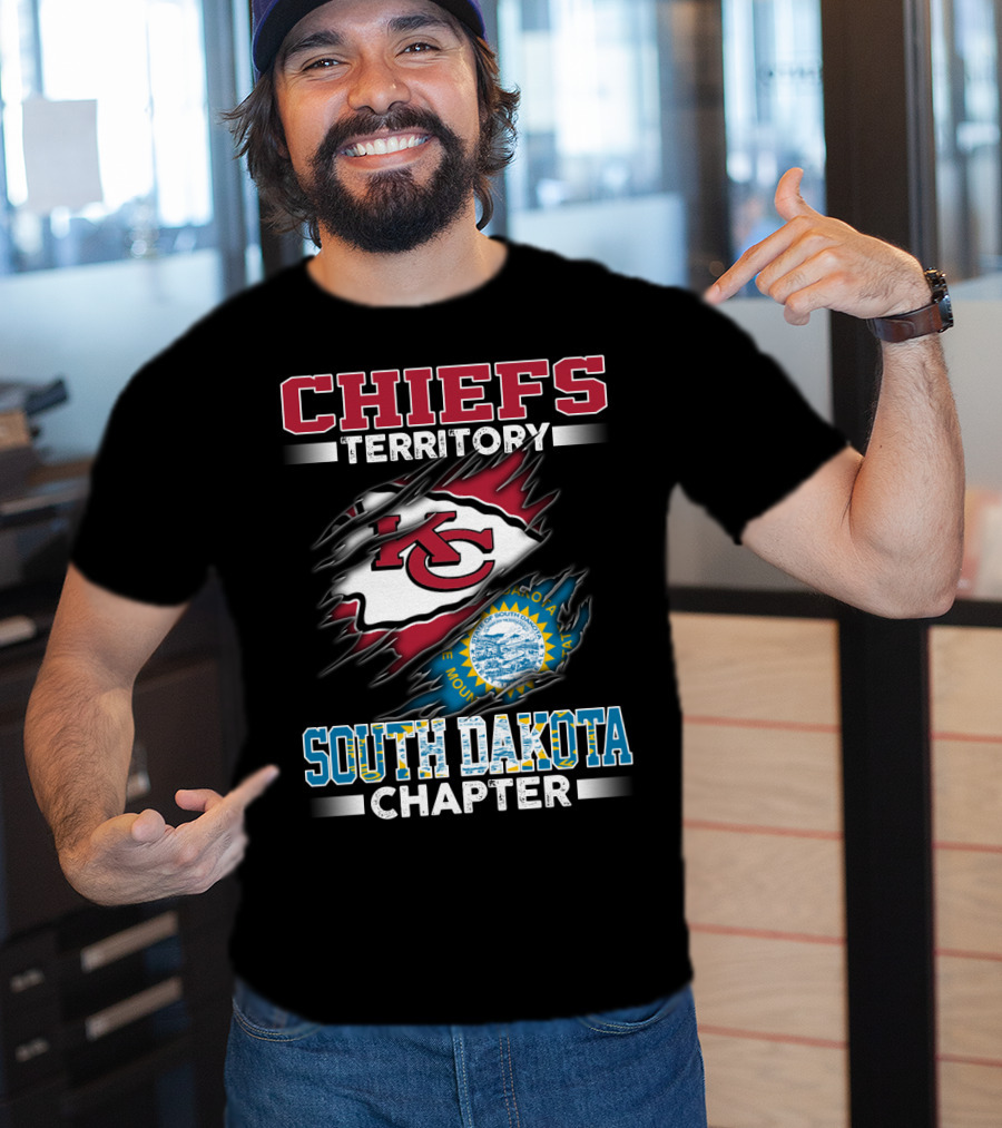 Chiefs Territory South Dakota Chapter Mashup Flag T-Shirt