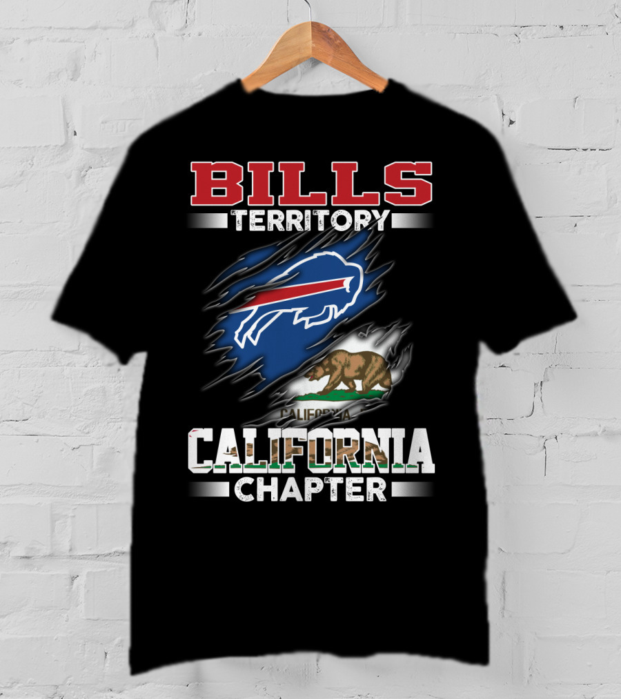 BILLS Territory California Chapter Buffalo Logo Bear Flag T-Shirt