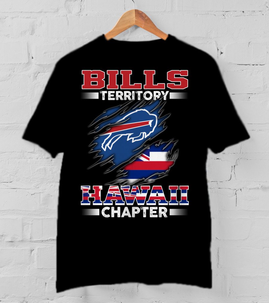 BILLS Territory Hawaii Chapter Buffalo Football Logo Flags T-Shirt