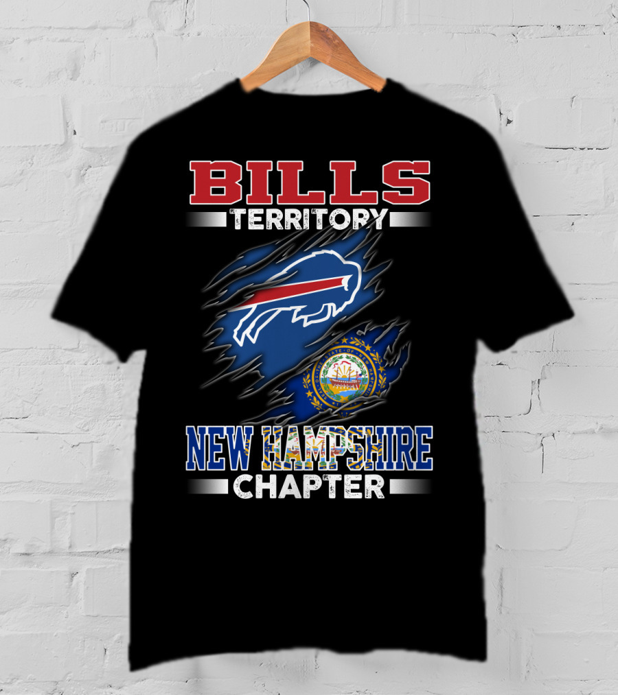 BILLS Territory New Hampshire Chapter Buffalo Football Logo And State Seal T-Shirt