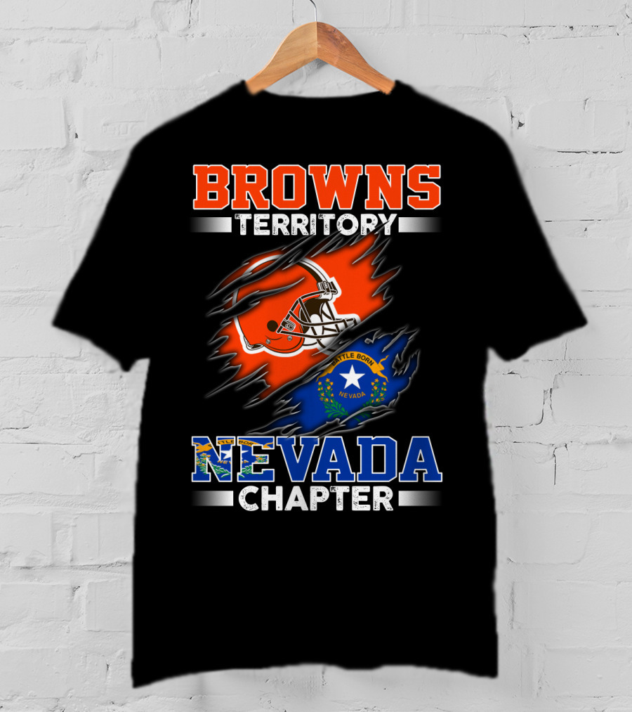 Browns Territory Nevada Chapter Battle Born Nevada T-Shirt