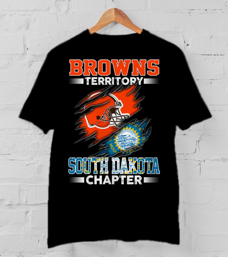 BROWNS Territory South Dakota Chapter Football Helmet T-Shirt