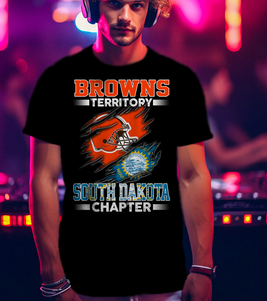 BROWNS Territory South Dakota Chapter Football Helmet T-Shirt
