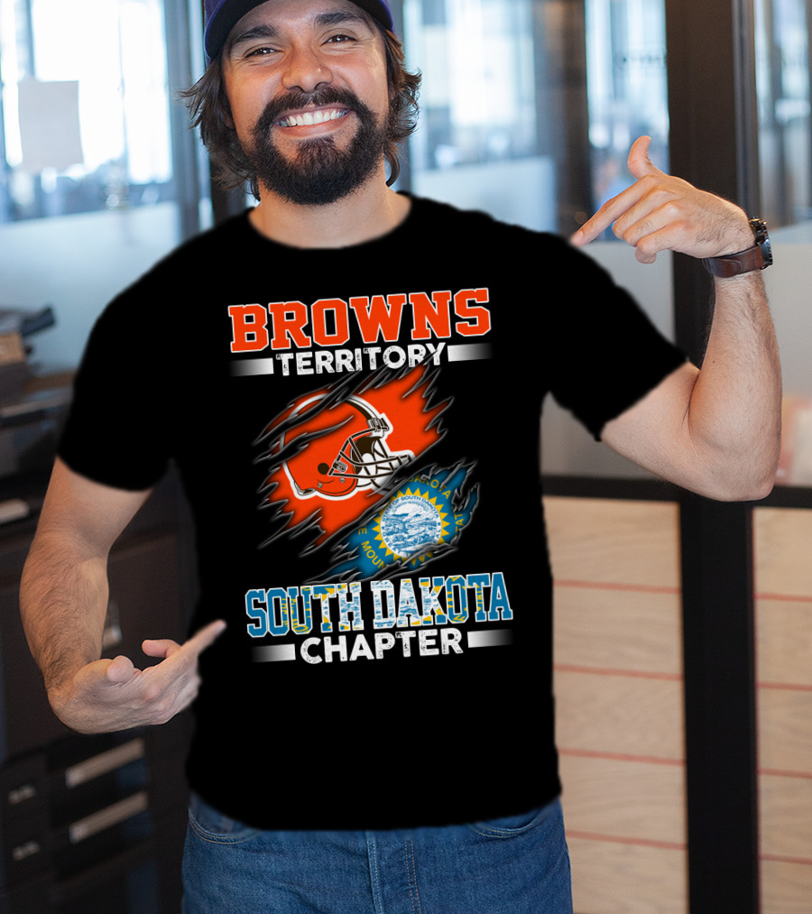 BROWNS Territory South Dakota Chapter Football Helmet T-Shirt