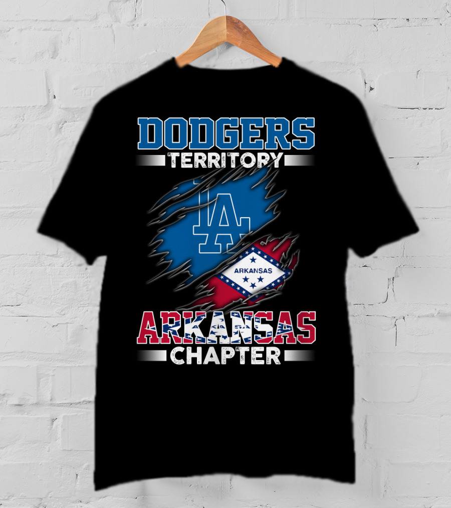 Dodgers Territory Arkansas Chapter LA Arkansas Flag T-Shirt