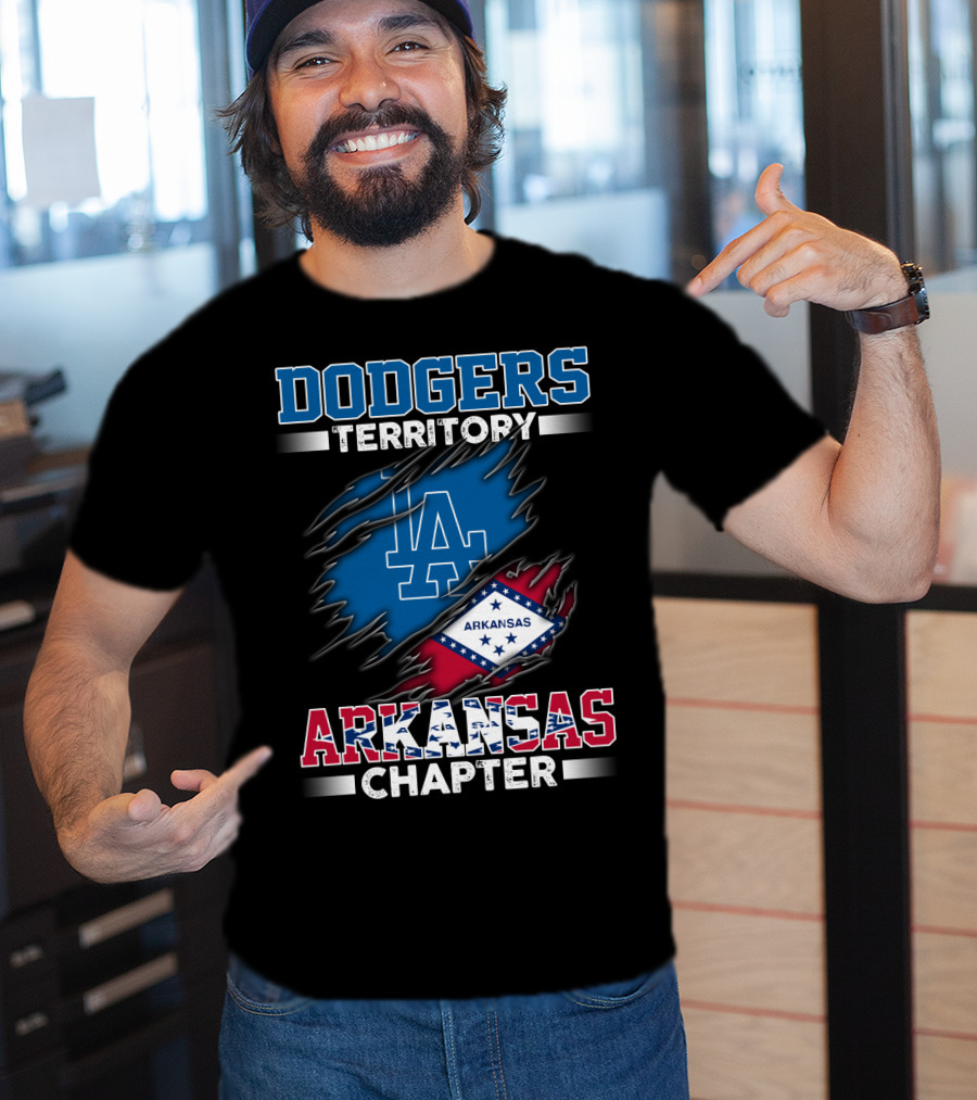 Dodgers Territory Arkansas Chapter LA Arkansas Flag T-Shirt