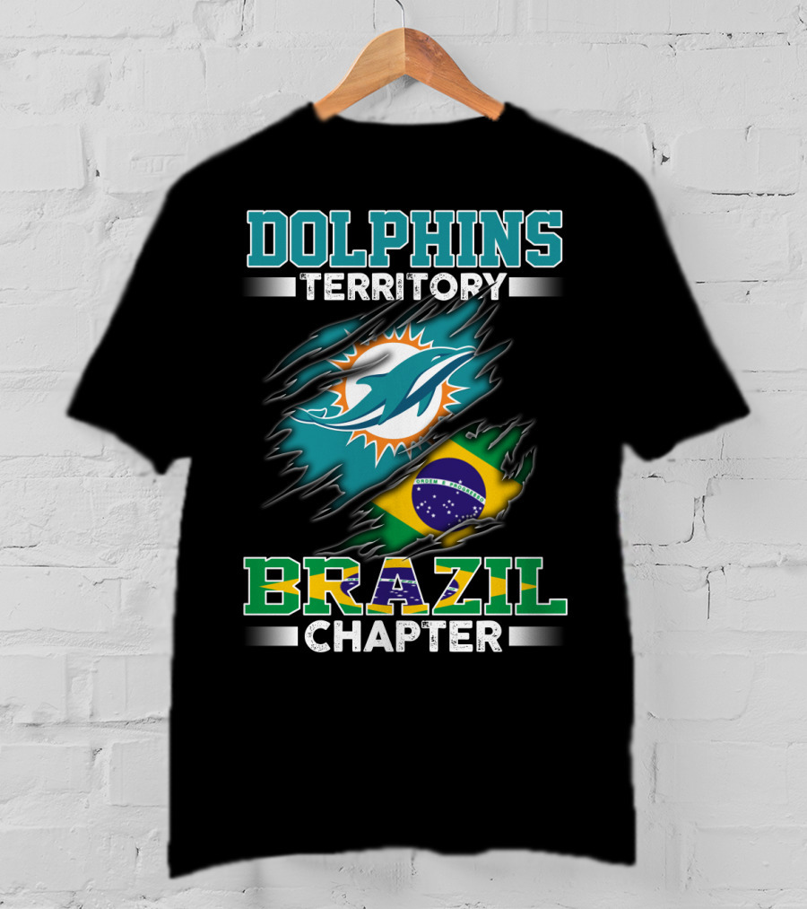 Dolphins Territory Brazil Chapter Flag T-Shirt