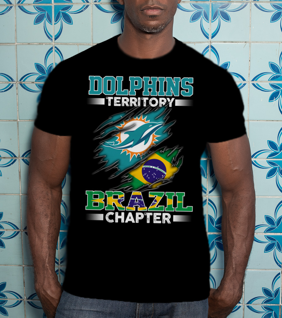 Dolphins Territory Brazil Chapter Flag T-Shirt