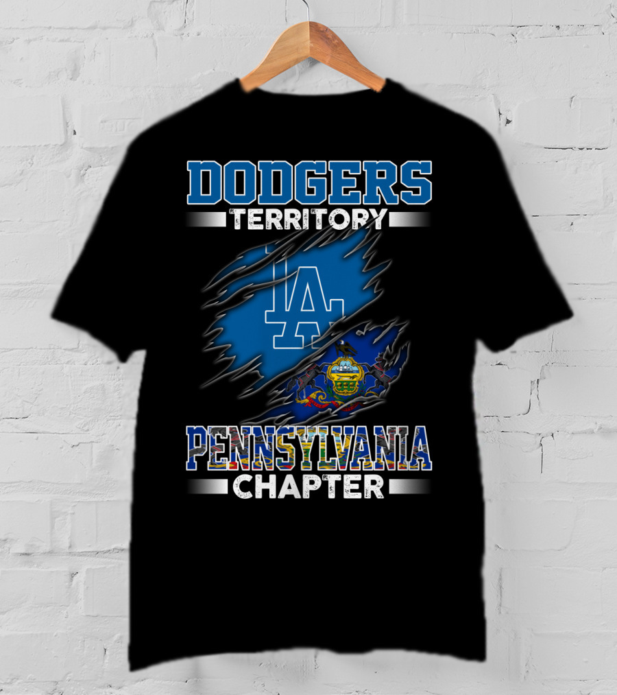Dodgers Territory LA Logo Pennsylvania Chapter T-Shirt