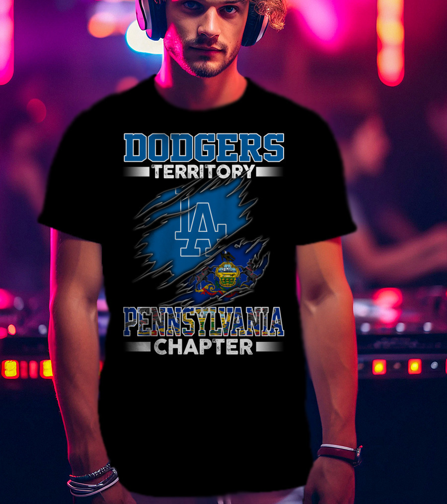 Dodgers Territory LA Logo Pennsylvania Chapter T-Shirt