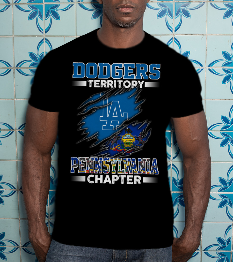 Dodgers Territory LA Logo Pennsylvania Chapter T-Shirt
