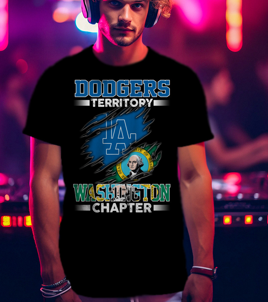 Dodgers Territory LA Washington Chapter State Seal T-Shirt