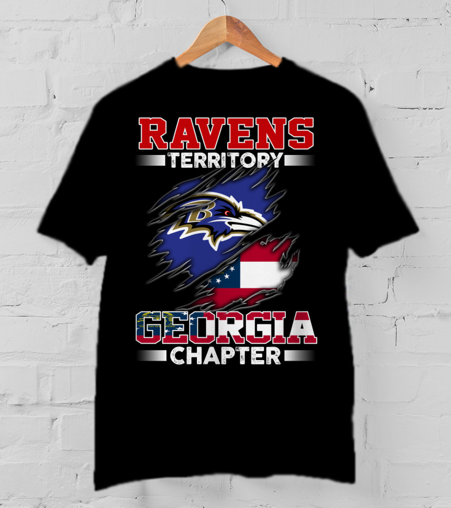 Ravens Territory Georgia Chapter Flag T-Shirt