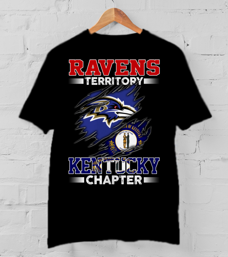 Ravens Territory Kentucky Chapter Baltimore Football Fan Club T-Shirt