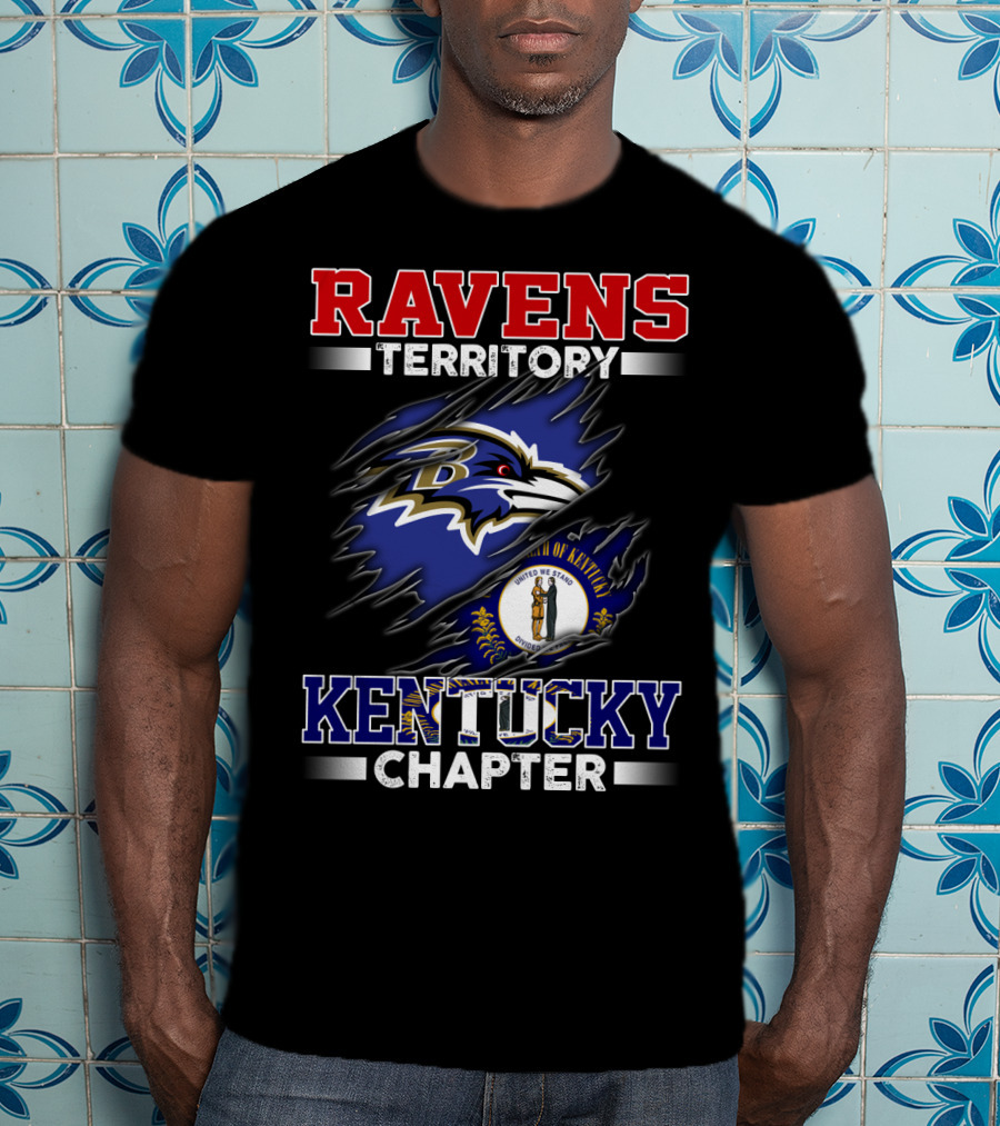 Ravens Territory Kentucky Chapter Baltimore Football Fan Club T-Shirt
