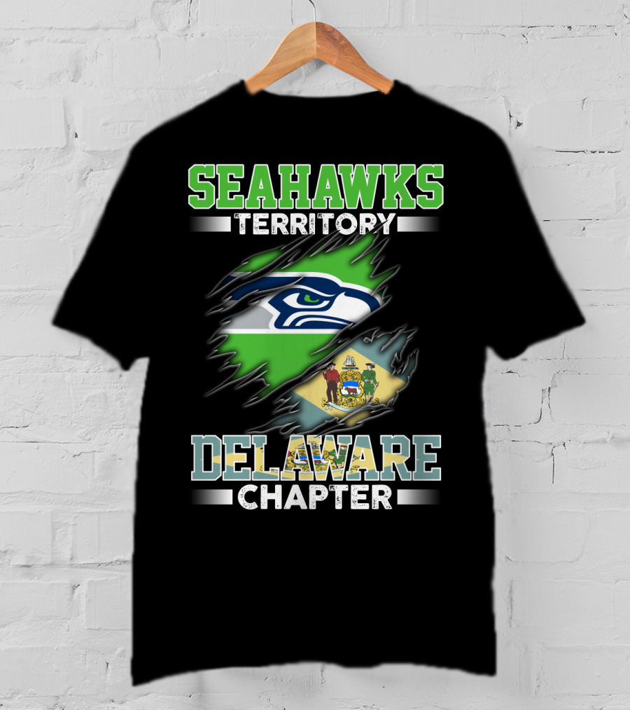 Seahawks Territory Delaware Chapter Flag T-Shirt