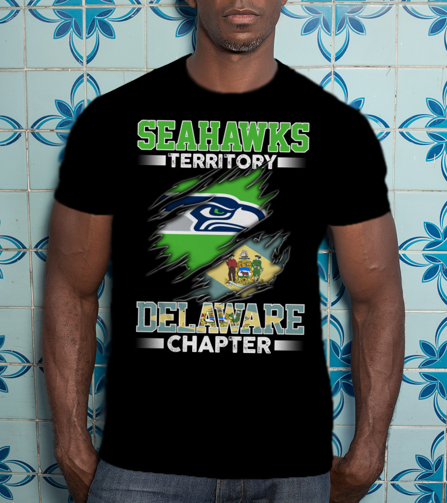 Seahawks Territory Delaware Chapter Flag T-Shirt