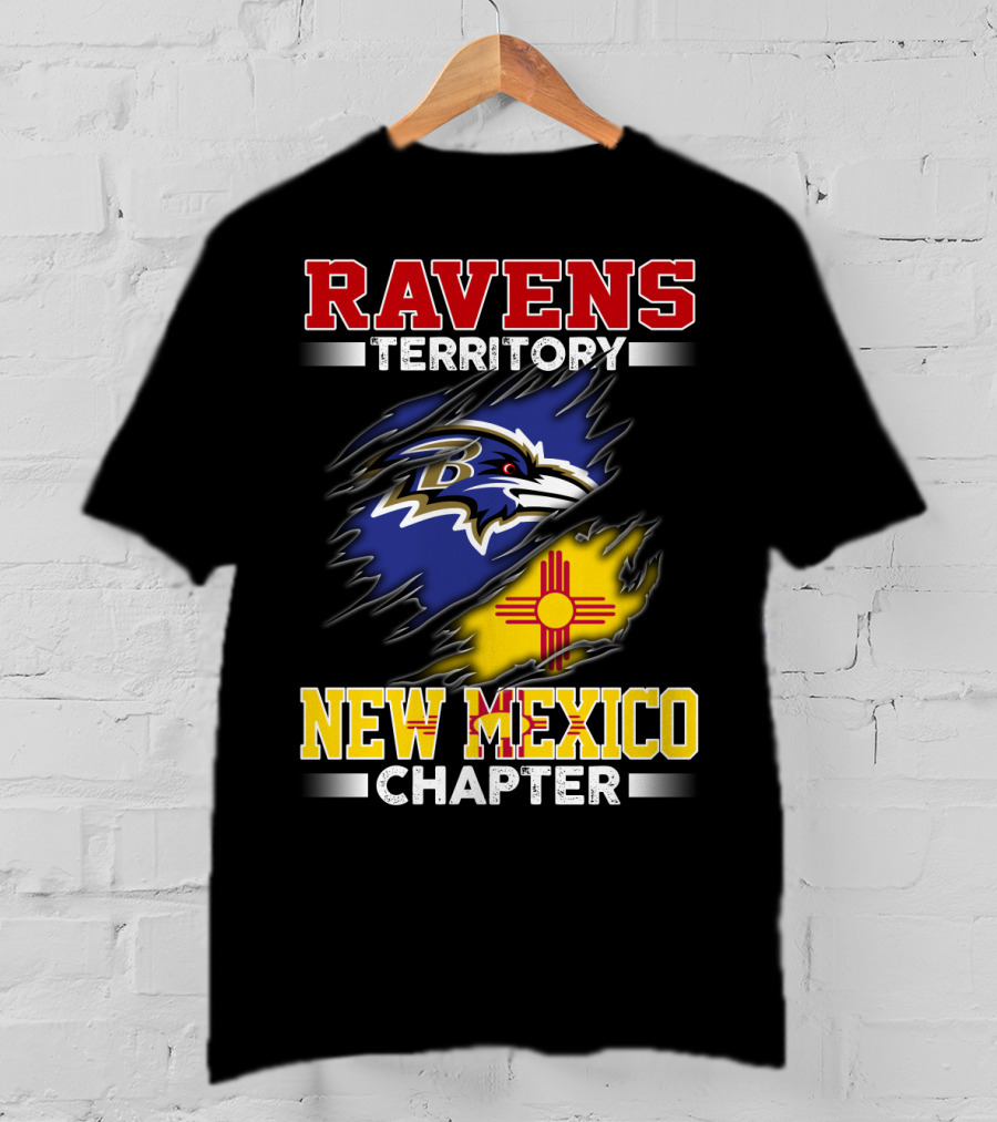 Ravens Territory New Mexico Chapter Ravens Logo Zia Symbol T-Shirt