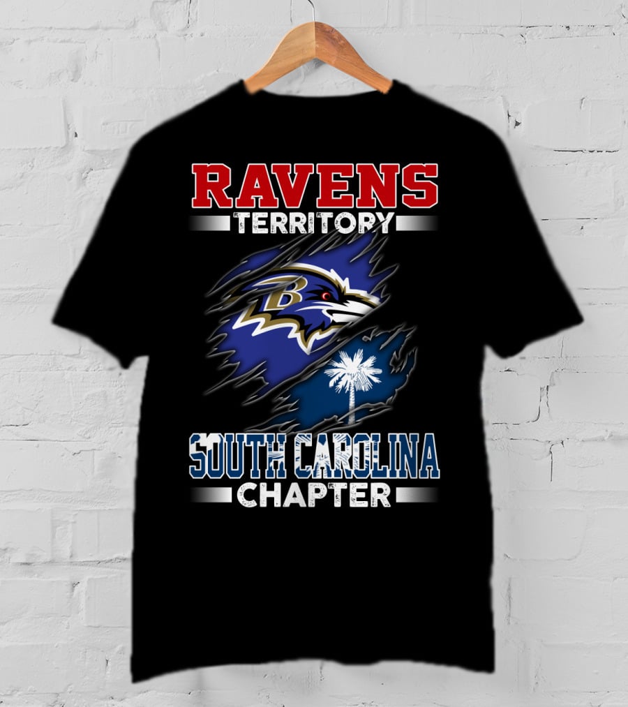 Ravens Territory South Carolina Chapter Palmetto State Nfl Fandom Loyalty T-Shirt